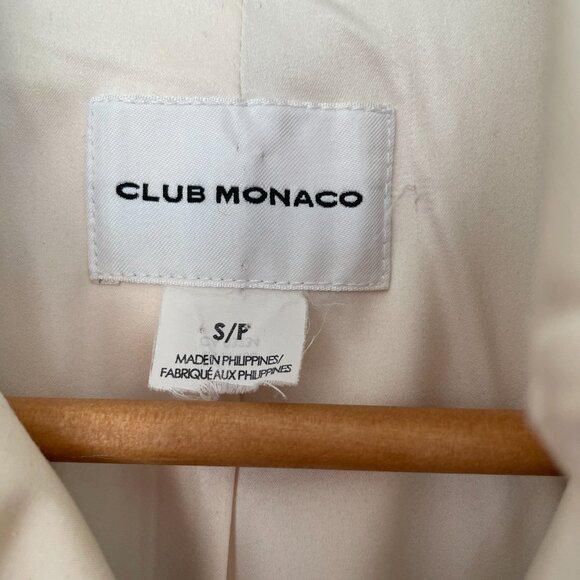 Club Monaco Mid Trench - Cream, Size S - Picture 4 of 4